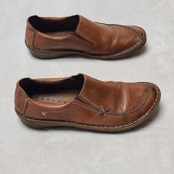 Pikolinos Womens EU 37 Tan Brown Leather Slip On Loafers US 6.5-7 - Picture 5 of 13